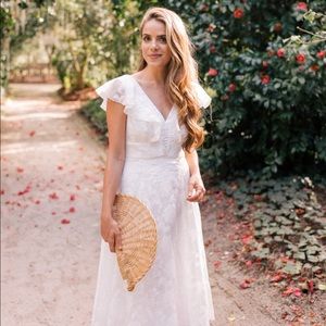 Gal Meets Glam Susie floral organza fit and flare dress